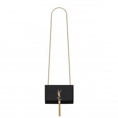 YSL KATE SMALL TASSEL IN GRAIN DE POUDRE EMBOSSED LEATHER 474366BOW0J1000 (20*12.5*5cm)